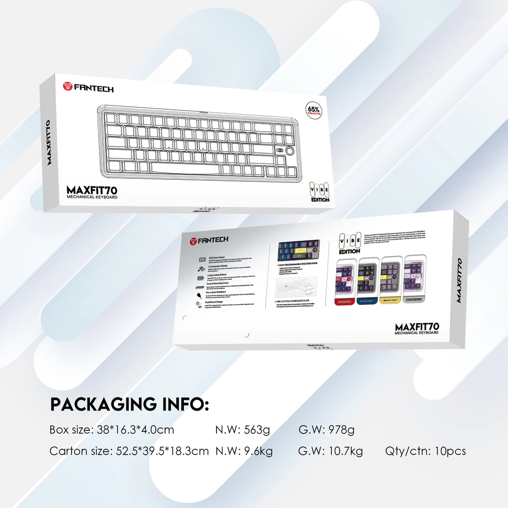 Fantech Maxfit70 GREYSCALE Vibe Edition Mechanical Gaming Keyboard Fantech Maxfit70 GREYSCALE Vibe Edition Mechanical Gaming Keyboard